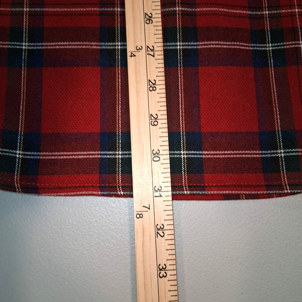 Forever 21 Red Plaid Bib Overall Dress Size S Dark Academia School Girl Preppy - Picture 12 of 14